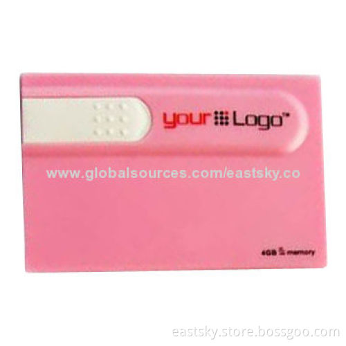 Credit card-shaped USB drive, more than 10 years data retention/customized color accepted
